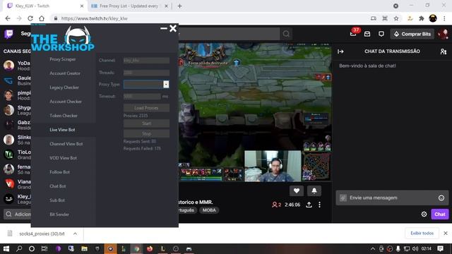 BOT DE VIEWS PRA TWITCH THE WORKSHOP LEVE 4 BOTS смотреть онлайн