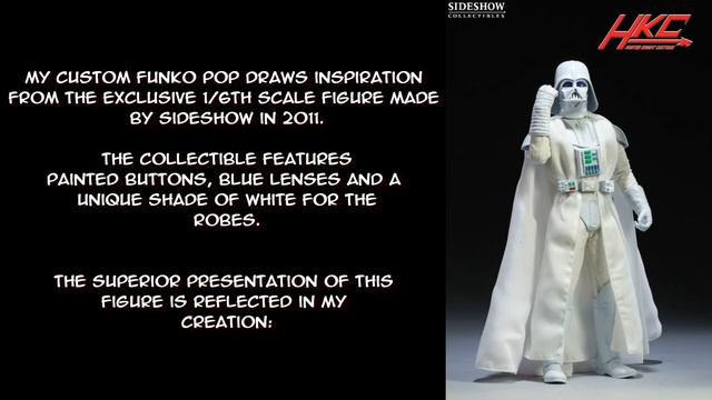 White Darth Vader Custom Funko Pop from Star Wars Infinities by Hunter Knight Customs смотреть онлайн