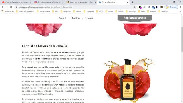🎁 [Muestra GRATIS Aceite de camelia] aceite de camelia correos Sampling | Opiniones 🎁 смотреть онлайн