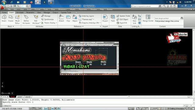 AUTOCAD TUTORIAL - IMPORT IMAGE KE AUTOCAD смотреть онлайн