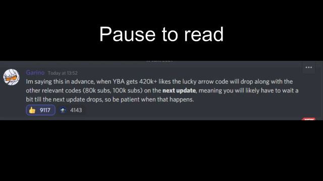 [YBA] 420k likes lucky arrow code explanation смотреть онлайн