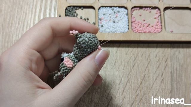 Мышка с сердцем из бисера | Амигуруми из бисера|Мастер-класс| Beaded mouse with heart amigurumi |3ч смотреть онлайн