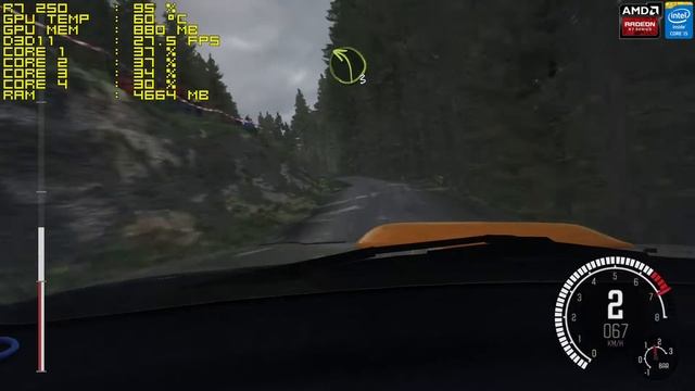 DiRT Rally Benchmark on AMD RADEON R7 250 смотреть онлайн