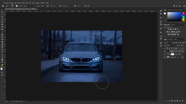 How to add fake light in photoshop - car headlights | Magnet Academy смотреть онлайн