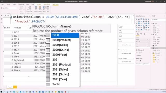 After Union Two tables, data goes to the wrong column with Power BI DAX? смотреть онлайн