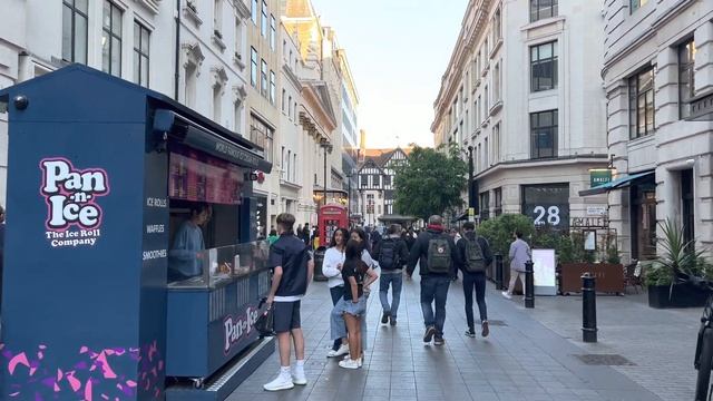 London Walk ?? OXFORD Street, Carnaby Street to Piccadilly Circus | Central London Walking Tour. HD смотреть онлайн