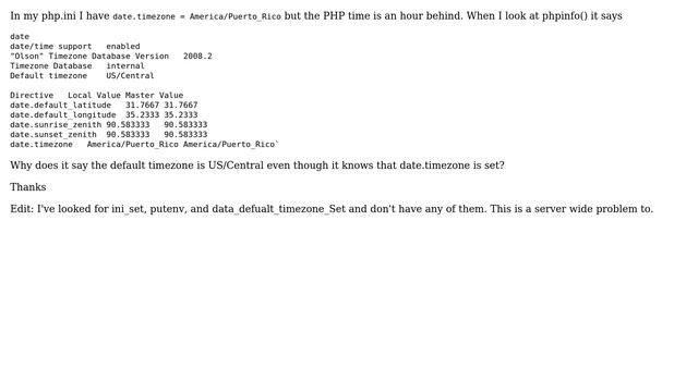 DevOps & SysAdmins: PHP timezone is not being set by php.ini (2 Solutions!!) смотреть онлайн