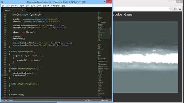 Как создать игру на HTML5 - 16 - Интервалы смотреть онлайн