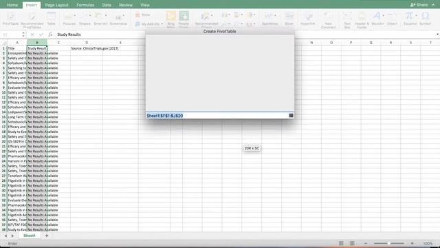 5.1 - Excel: Frequency Table Pivot Table - Mac смотреть онлайн