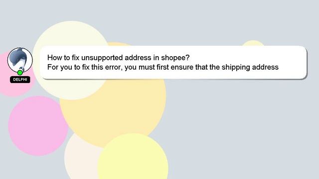 How to fix unsupported address in shopee? смотреть онлайн