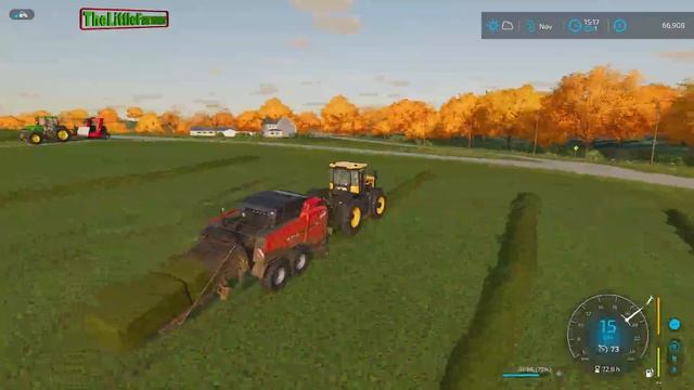 Farming Simulator 22?Elmcreek #09?Finishing Bales Contracts. Stacking Hay Bales. Buying Mixer Wagon смотреть онлайн