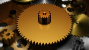 Футаж HD. Золотые шестеренки