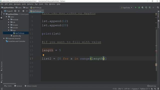 Python declaring dynamic arrays and multi-dimensional arrays смотреть онлайн