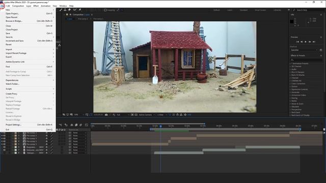 Как сохранить композицию отдельным проектом в After Effects смотреть онлайн