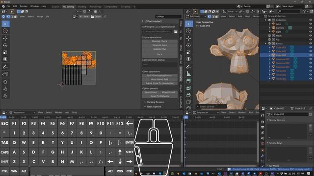 How to combine (bake) multiple objects in Blender with UVPackmaster and Simplebake смотреть онлайн