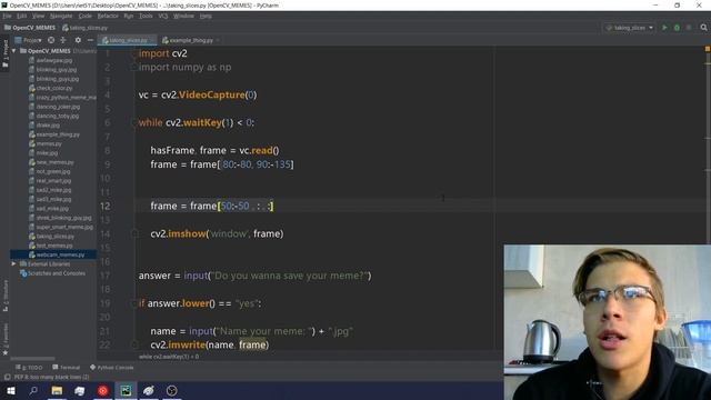 Taking Slices of Images as Numpy Arrays | Learn OpenCV in Python by MAKING MEMES #5 смотреть онлайн