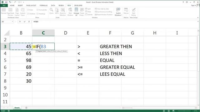 Logical formula Using IF Statement In Excel смотреть онлайн