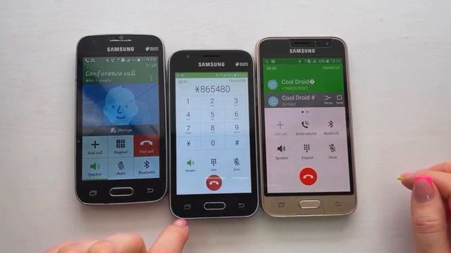 Triple calls Samsung Galaxy J1 & J1 Mini Prime & Ace 4 / incoming & outgoing calls смотреть онлайн