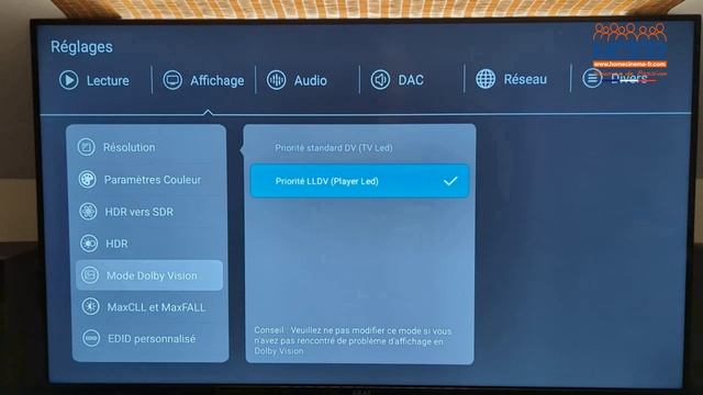 HCFR Zidoo NEO ALPHA Menus смотреть онлайн