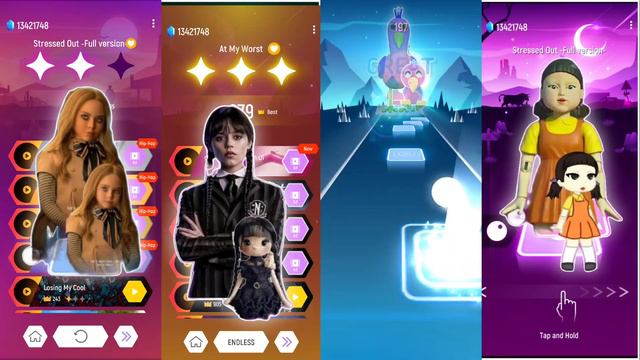 Wednesday Dance Jenna Ortega | Megan (M3gan) | Squid Game!IOpila Bird | Tiles Hop EDM Rush смотреть онлайн