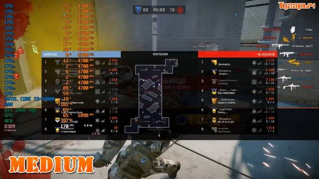 Warface Intel® Core™ i9 9900K Nvidia GTX 1060 3Gb смотреть онлайн