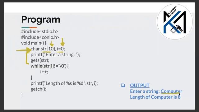 Finding a String Length in C Language in Gujarati | Kaushal Madhu смотреть онлайн