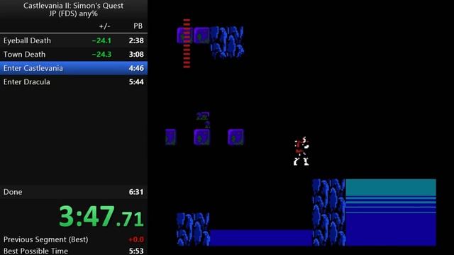 Castlevania II: Simon's Quest, JP version speedrun in 5:50 смотреть онлайн