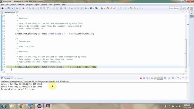 How to use after(Date when) and before(Date when) methods of Java.util.Date? | Java Date and Time смотреть онлайн