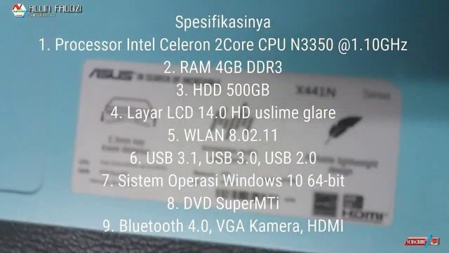 Laptop ASUS X441N Ram 4GB HDD 500GB (hrga 4jt'n) смотреть онлайн