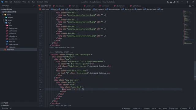 06. Membangun Website Online Course Menggunakan Bootstrap 5 & SASS: Slicing Category Section смотреть онлайн