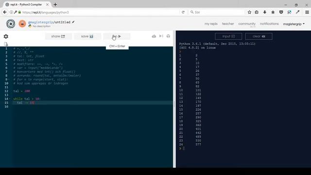 Programmering i matematik, Loopar смотреть онлайн