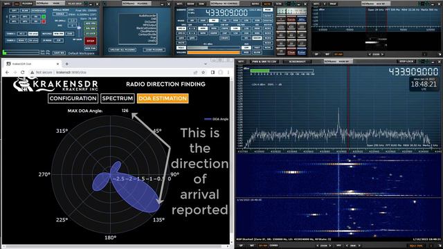Kraken SDR Demonstrating DOA Indication