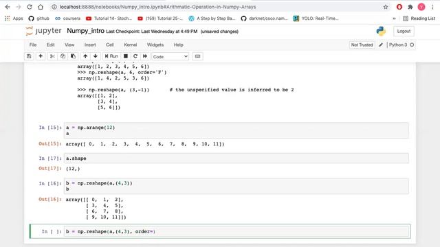 Reshape & Resize Function NumPy смотреть онлайн