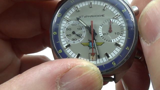 Sturmanskie Vintage USSR Russian Soviet watch Poljot Chronograph 3133 2387 смотреть онлайн
