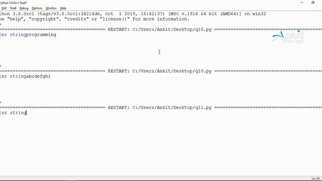 Python String display смотреть онлайн