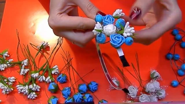 DIY: Ободок-Веночек для волос своими руками # The rim is a wreath with your own hands смотреть онлайн