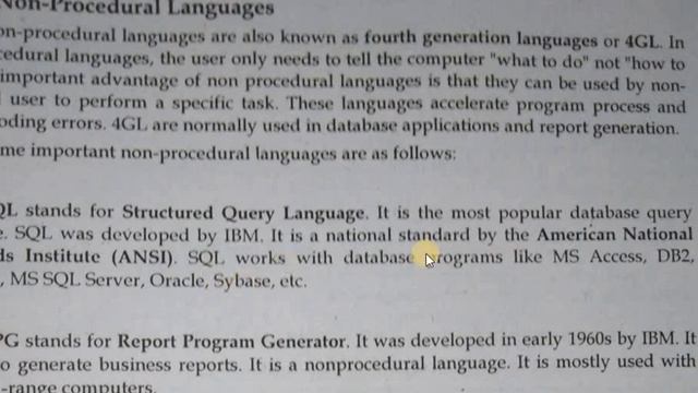 Non Procedural Language\SQL\RPG | Visual Basic Chapter 1 \BSC\ADP\ BS Computer Science смотреть онлайн