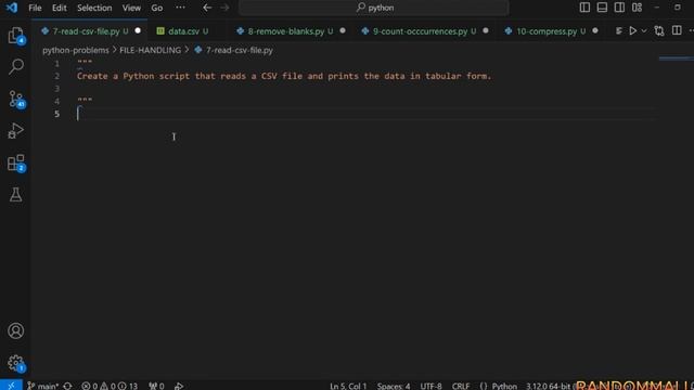 #10 PYTHON PROBLEMS AND SOLUTIONS ON FILE HANDLIN смотреть онлайн