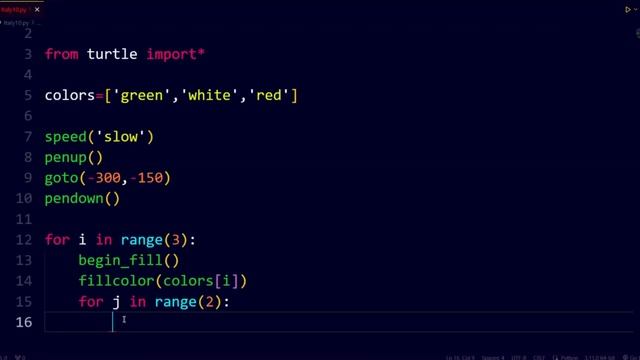How to create Italy Flag By Using Python Turtle || Country Flags Tutorial || Coding With Siddiqui смотреть онлайн