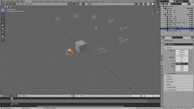 A Setup for Rendering From Multiple Cameras. Blender 3D. смотреть онлайн