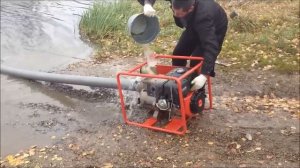 Запускаем мотопомпу