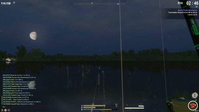 Fisher Online / Пруды Перруше / Карп золотой, амур чёрный, толстолоб пёстрый смотреть онлайн