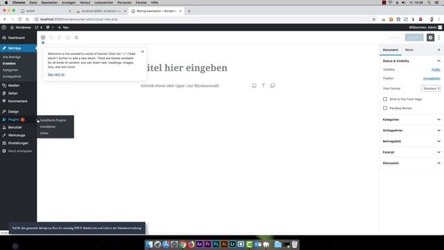 Wordpress 5: Zum alten Editor wechseln (Classic Editor aktivieren) смотреть онлайн
