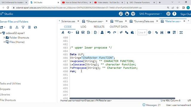 Upper , Lowercase, Propcase function in SAS смотреть онлайн