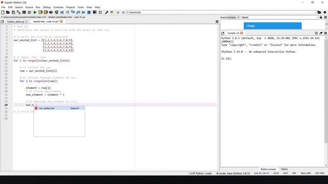 Python Tutorial #12 - Nested Lists смотреть онлайн