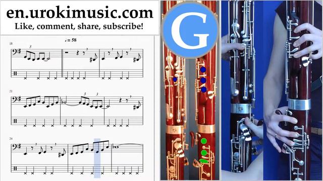 How To Play Bassoon The Pink Panther - Theme Song Tabs Part#2 Um-i352