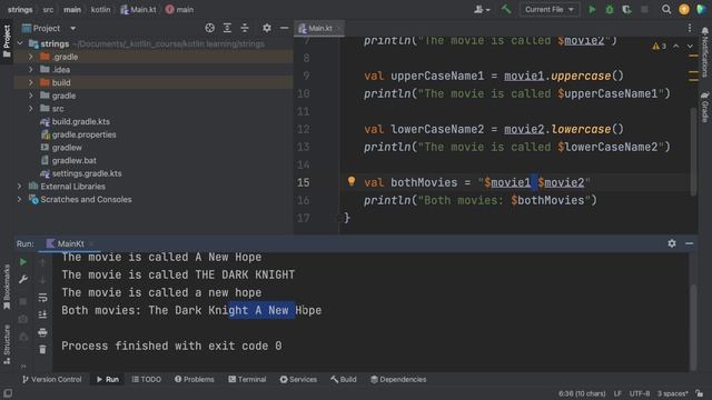 Learn Kotlin 08 Strings смотреть онлайн