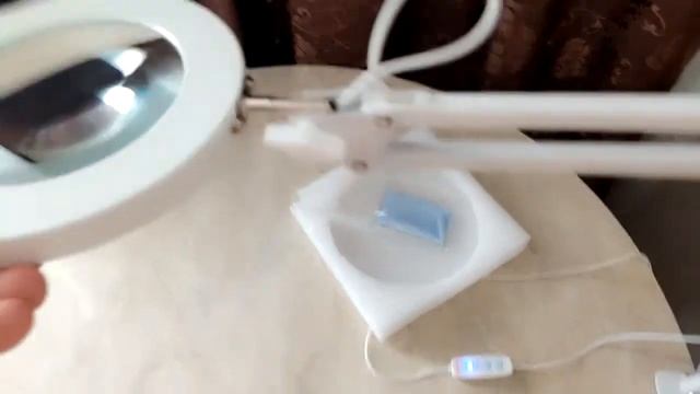 многофункциональная настольная лампа лупа на штативе с подсветкой из китая (обзор) смотреть онлайн