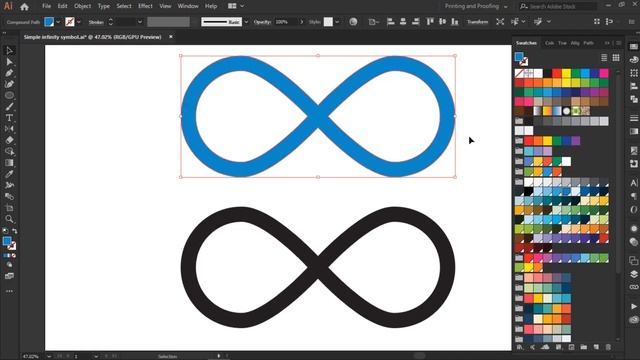 Draw a simple infinity symbol (Illustrator Tutorial) — abcinformatic смотреть онлайн
