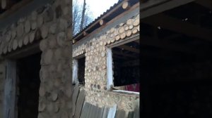 Дом из дров и глины на железо-бетонном каркасе, не обычная технология строительства домов